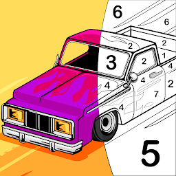 Imaginea pictogramei Coloring Cars Paint By Numbers