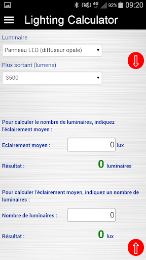 Lighting Calculator Screen 2