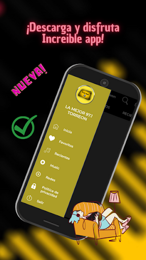 Android application La Mejor 97.1 Radio Torreon Mx screenshort