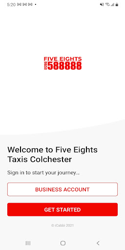 Android application Five Eights Taxis Colchester screenshort