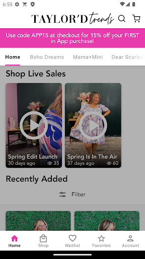 Screenshot of Taylor'd Trends