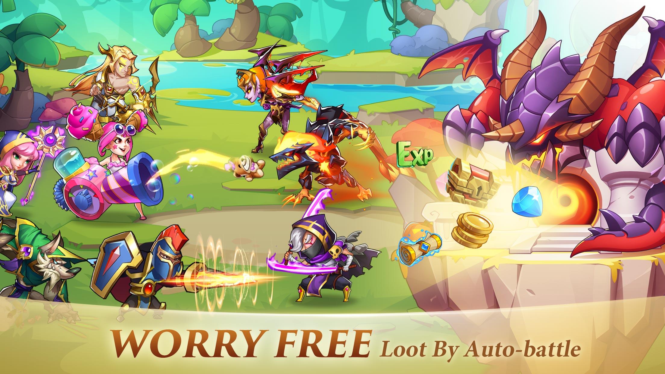 Android application Idle Heroes screenshort