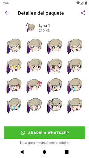 Stickers de Lyna para WhatsApp Screenshot 4 - AppWisp.com