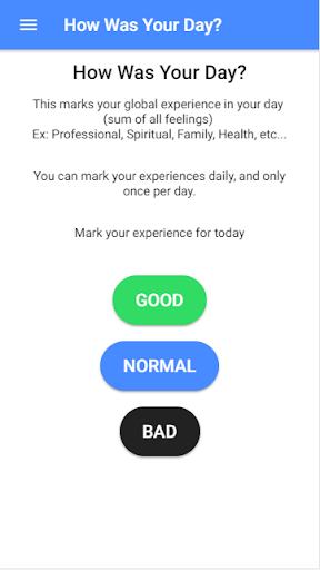 Android application How Was Your Day? screenshort