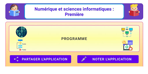 Android application Numér. et sc. infor. 1re screenshort