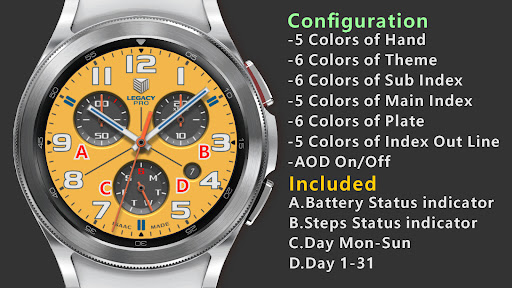 IWF Legacy Pro watch face Screen 2