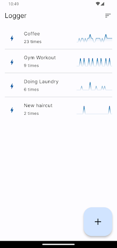 Android application Logger screenshort