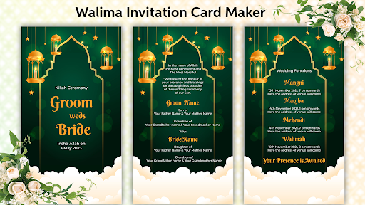 Muslim Wedding Card Maker 2023