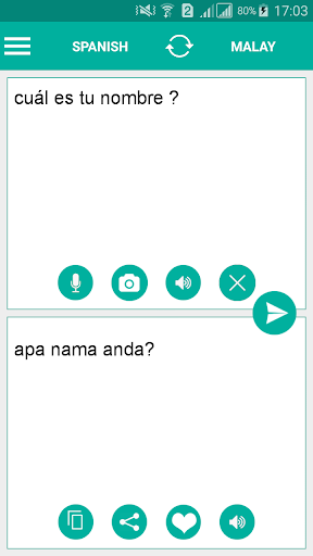Android application Malay Spanish Translator screenshort
