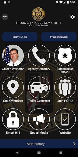Android application Phenix City Police Department screenshort