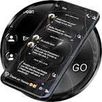 Cover Image of Download SMS Theme Sphere Black - chat  APK