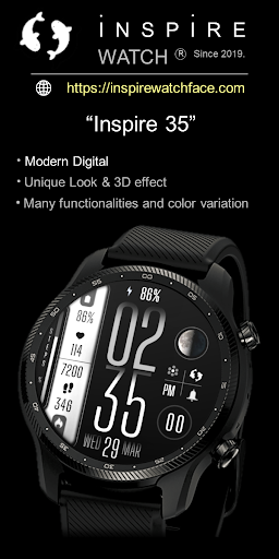 Modern Digital Watch face IN35 Screen 3