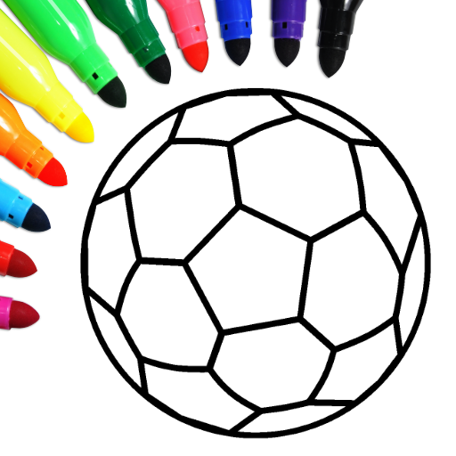 Download Football coloring book game for PC Windows 7, 8, 10, 11