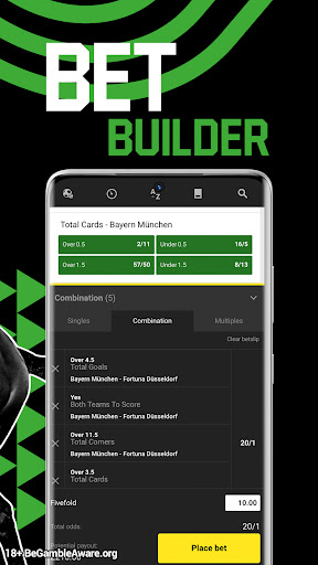 Unibet Casino mobilapp interface