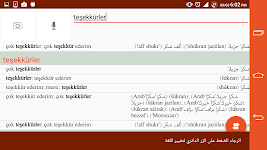 screenshot of قاموس تركي عربي وبالعكس