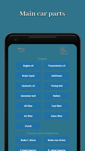 Android application CarSelf-Service screenshort