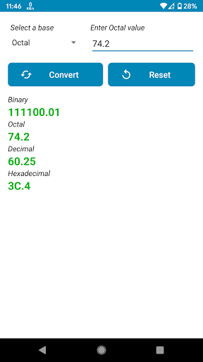 Numeral Converter - Binary, Decimal, Octal  Hexa