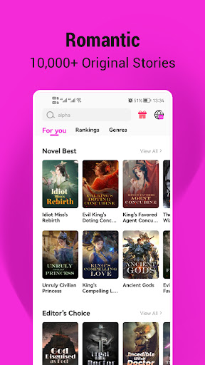 Android application Romanfic - Romance & Werewolf screenshort