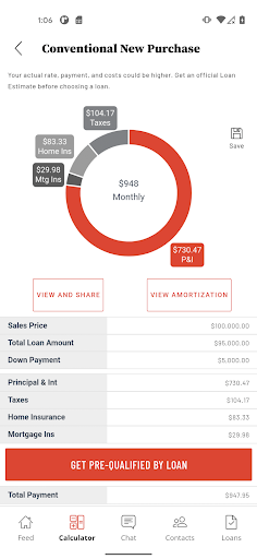 Screenshot of YES Mortgage