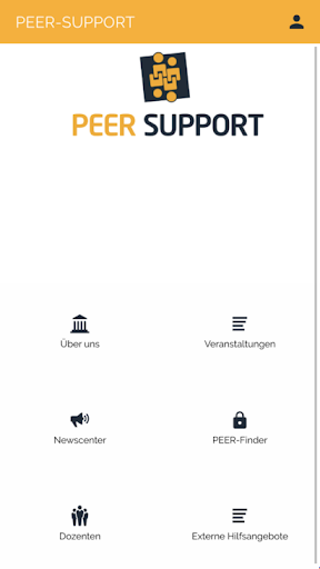 Android application PEER-SUPPORT screenshort