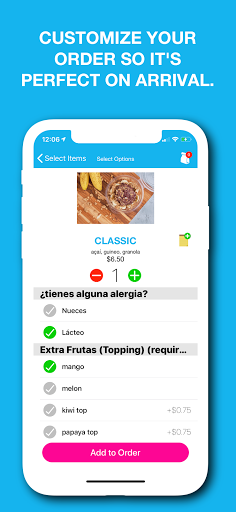 Android application San Juan Frappes screenshort