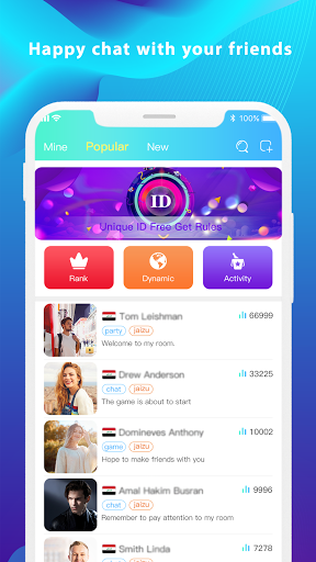 HuChat - Voice Chat Rooms Screen 2