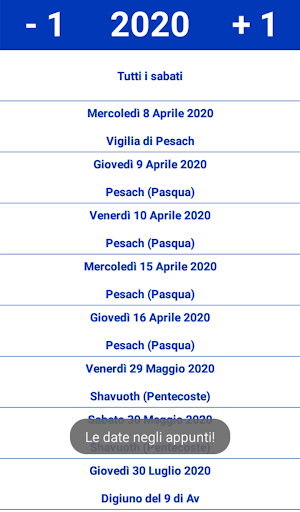 Festività Ebraiche Screen 2