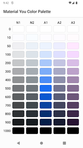 Android application Material You Color Palette screenshort