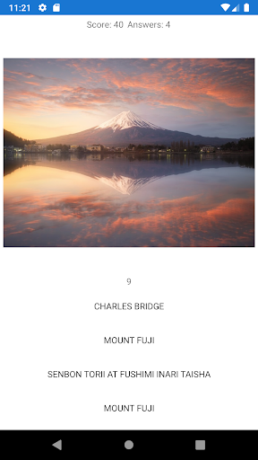 Amazing Places Quiz Screen 2