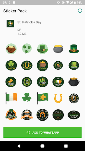 Android application Patrick stickers WAStickerApps screenshort
