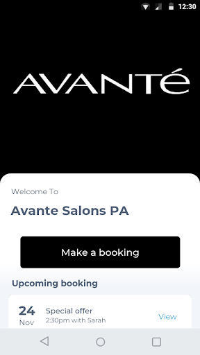 Android application Avante Salons PA screenshort