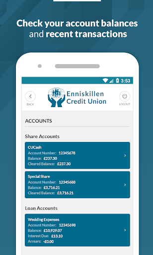 Enniskillen Credit Union Screen 2