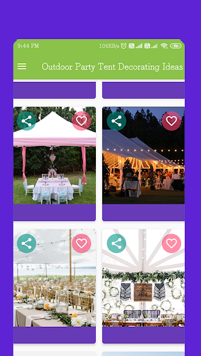 Outdoor Party Tent Decorating Ideas