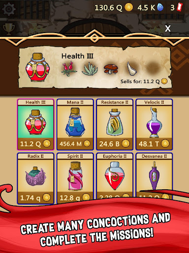 Alchemy Clicker - Potion Games Idle Fantasy Rpg apkpoly screenshots 10