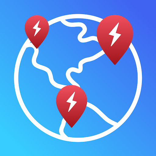 Supercharger map for Tesla logo
