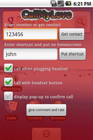CallMyLovePro Screen 2
