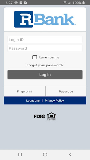 Android application R.Bank screenshort