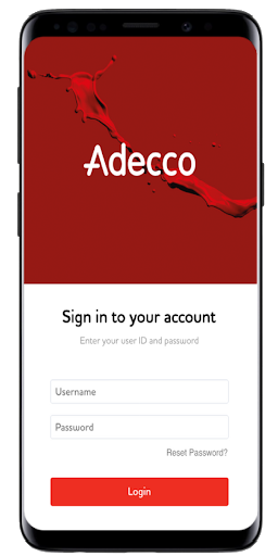 Android application Adecco India screenshort