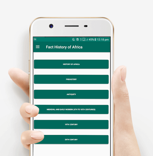 Android application Fact History of Africa screenshort