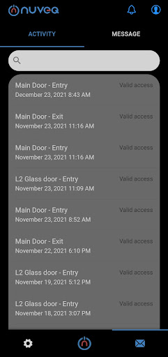 Nuveq Mobile Access Screen 2