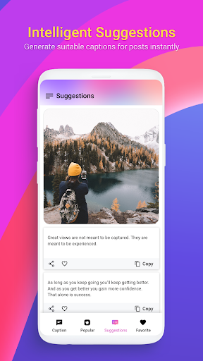 Android application GettInstta:Photo Caption Maker screenshort