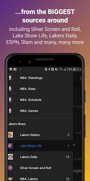 Captura de Pantalla 17 Lakers News Reader android