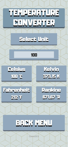 Temperature Converter Screen 2