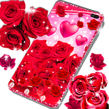 Red rose live wallpaper icon