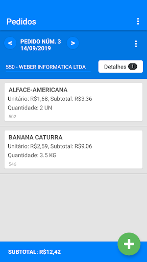 Weber Pedidos Screen 3