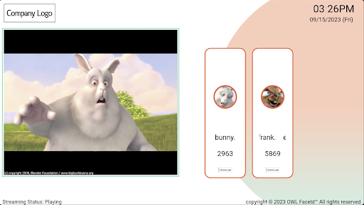 Caio Face: Quick Check-In. Screen 3