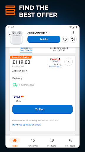 Screenshot of idealo: Price Comparison App
