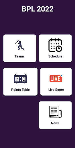 Android application BPL 2023 Prediction : Schedule screenshort