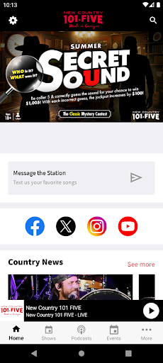 Android application New Country 101 FIVE screenshort