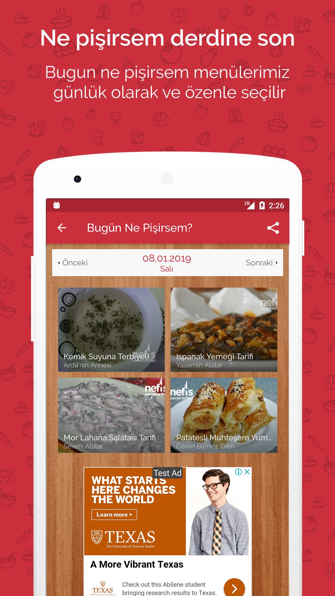 Android application Nefis Yemek Tarifleri screenshort